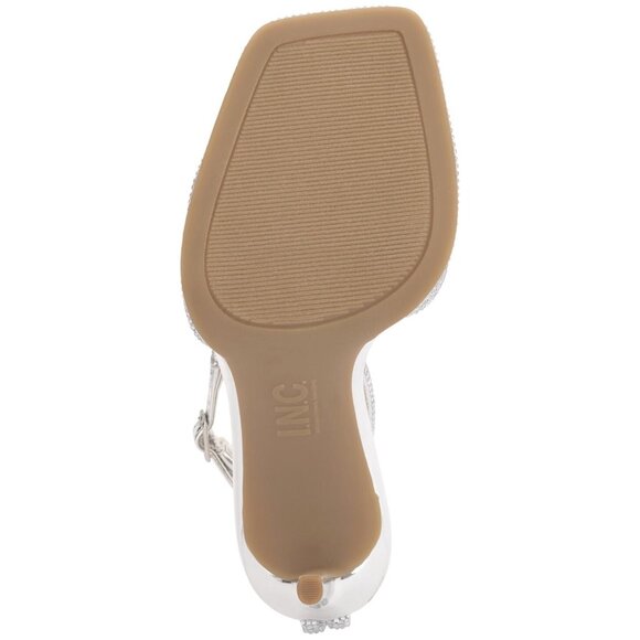 International Concepts Womens Tahara Sandals Heels Stiletto Silver Bling Gray 7M - Picture 12 of 12